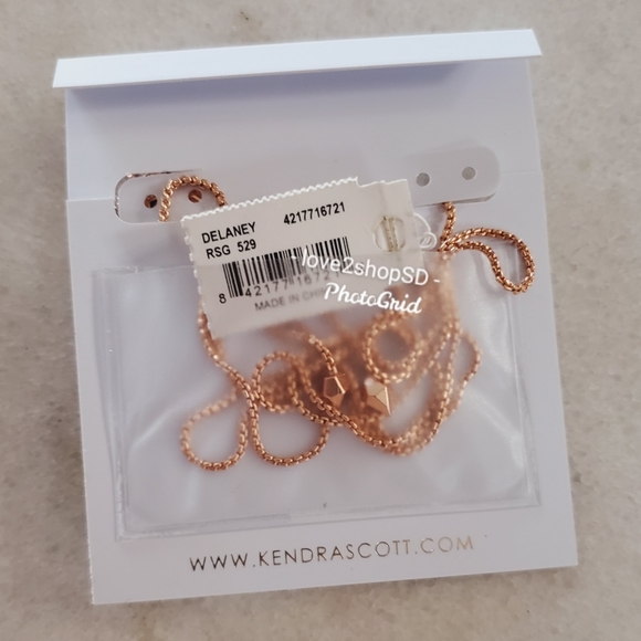 Kendra Scott Rose Gold Delaney Lilac Mother Pearl NWT - Picture 2 of 5